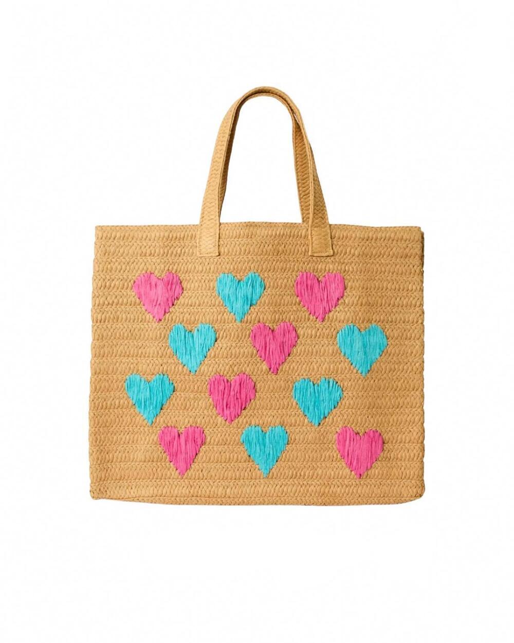 NEW BTB LOS ANGELES women's heart tote in brown multi